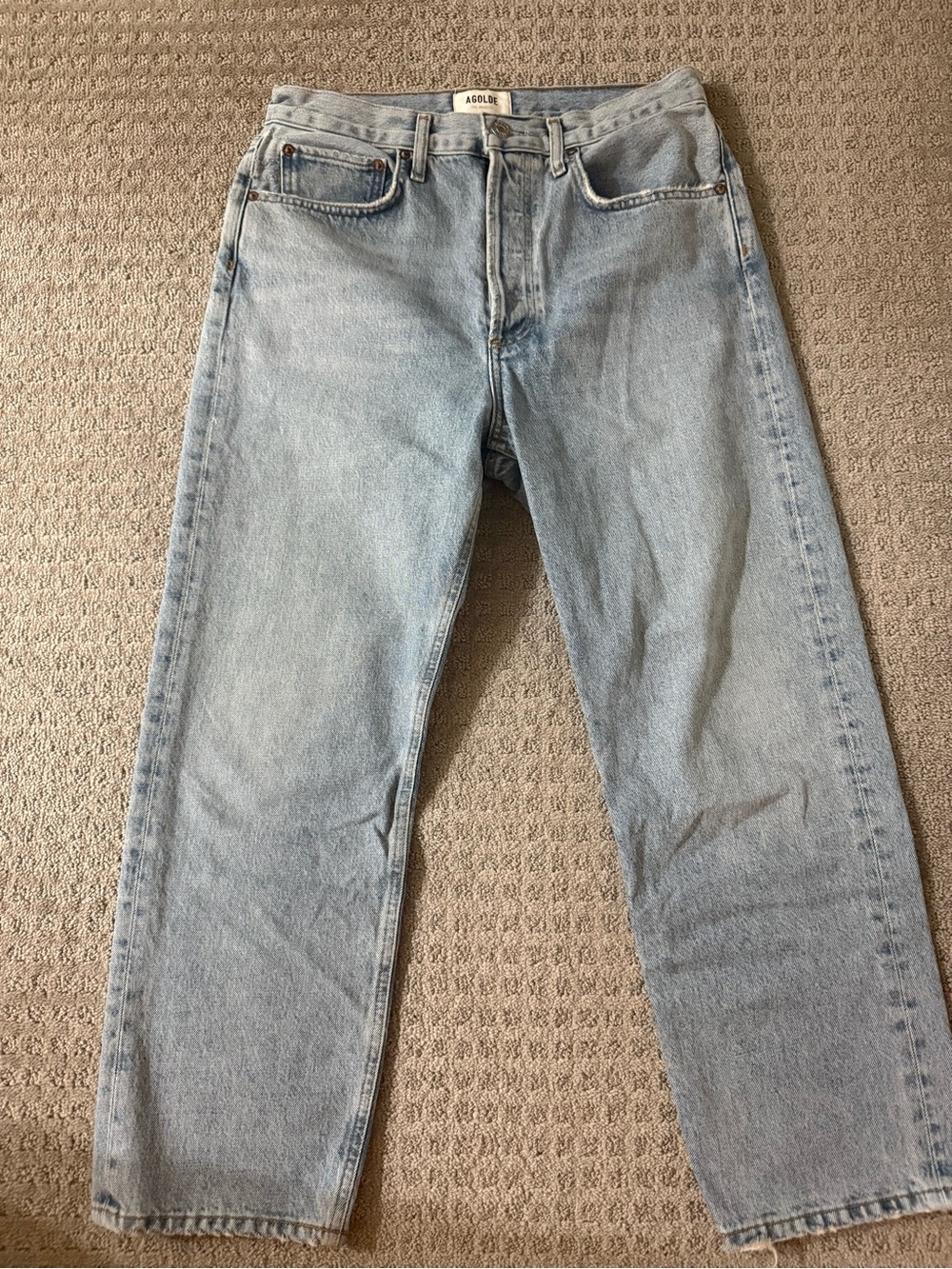Agolde Men’s Straight Jeans in Light Blue